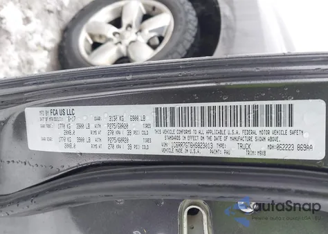 2017 Ram 1500 Big Horn 4X4 6'4 Box z USA, uszkodzony, nr VIN 1C6RR7GT6HS823013